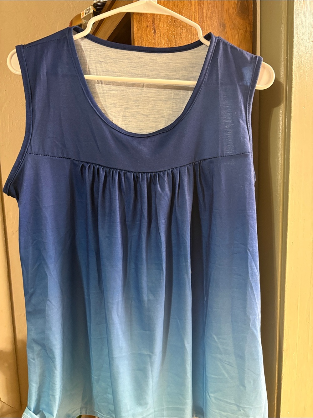 Blue Ombre Sleeveless Women's Top